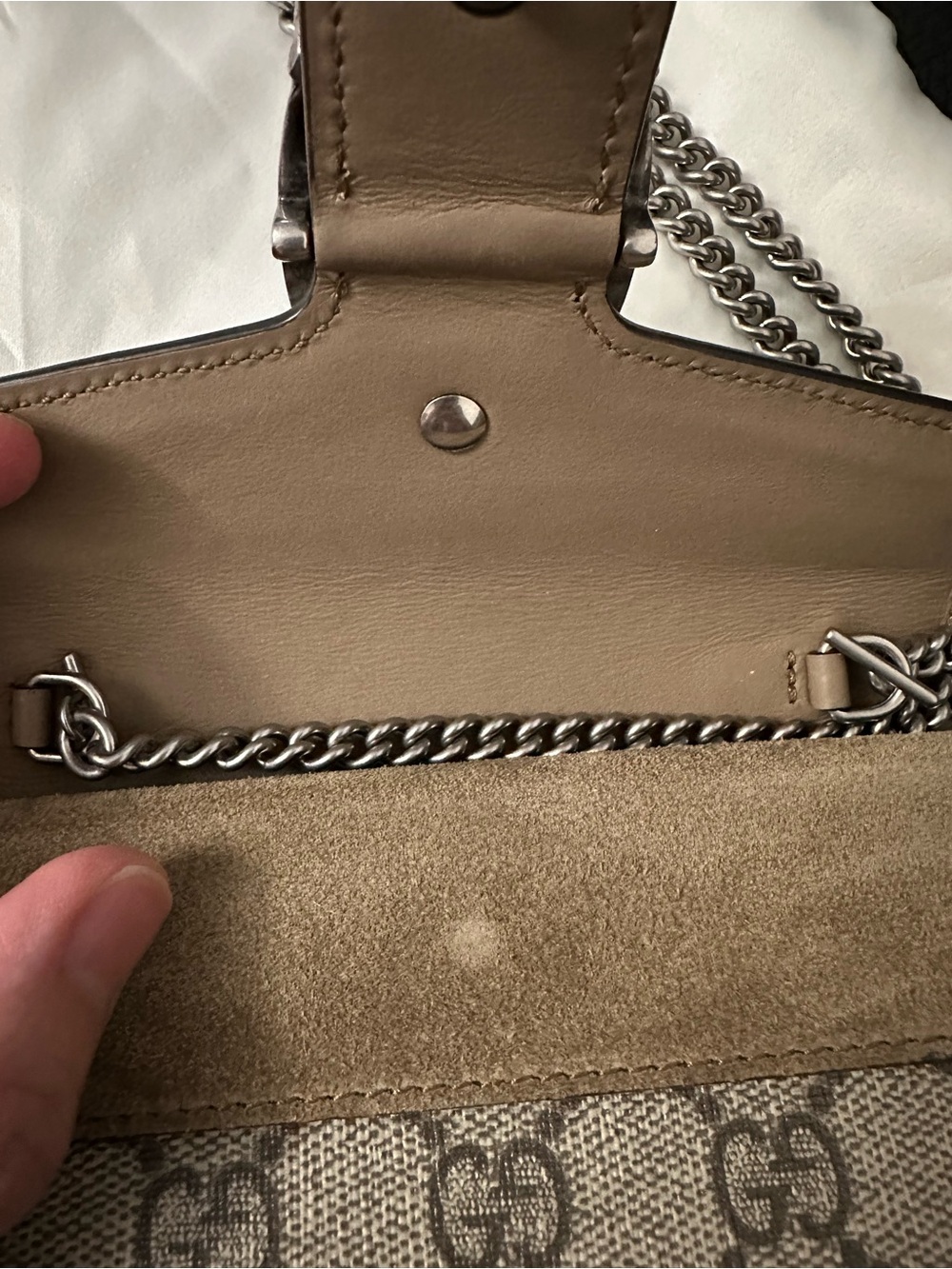 Gucci Beige GG Supreme Dionysus Wallet Mini with Antique Silver Hardware - Picture 6 of 11